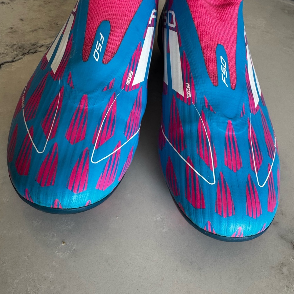 F50 Blue and Pink Soccer Cleats